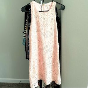 Gianni Bini Baby Pink Eyelet Sleeveless Dress